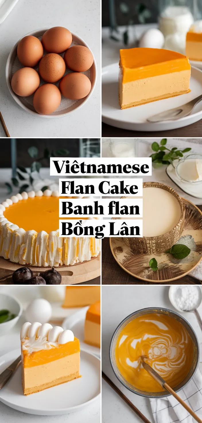 A photo of Vietnamese Flan Cake Banh Flan Bong Lan Recipe