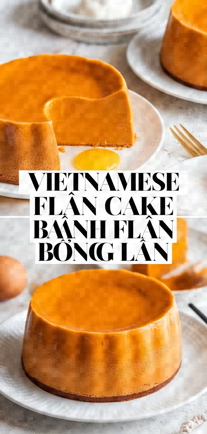 Vietnamese Flan Cake Banh Flan Bong Lan Recipe