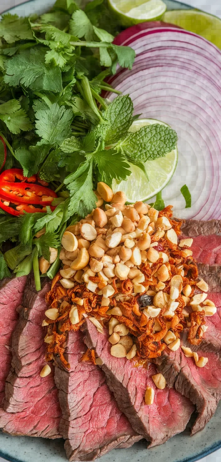 Ingredients photo for Bo Tai Chanh Beef Carpaccio Vietnamese Style Recipe