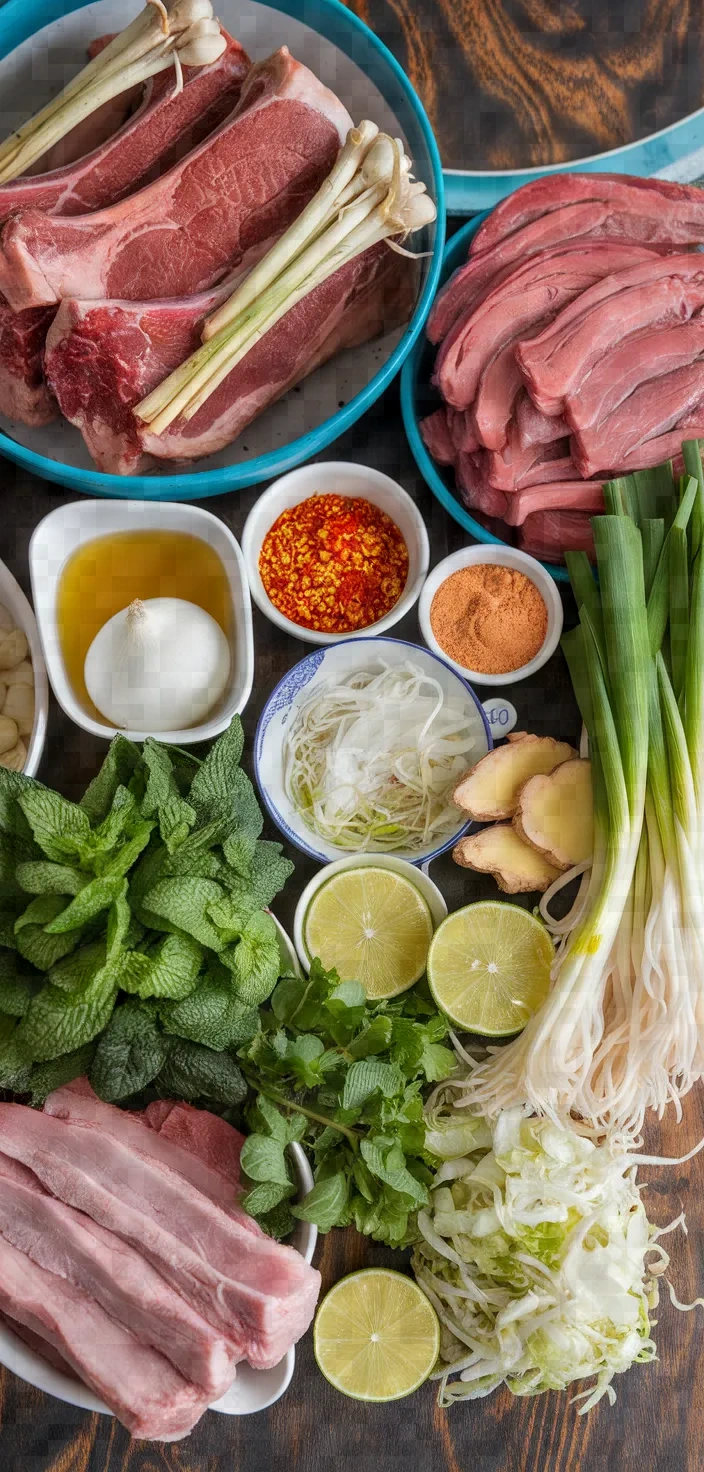 Ingredients photo for Bun Bo Hue Recipe