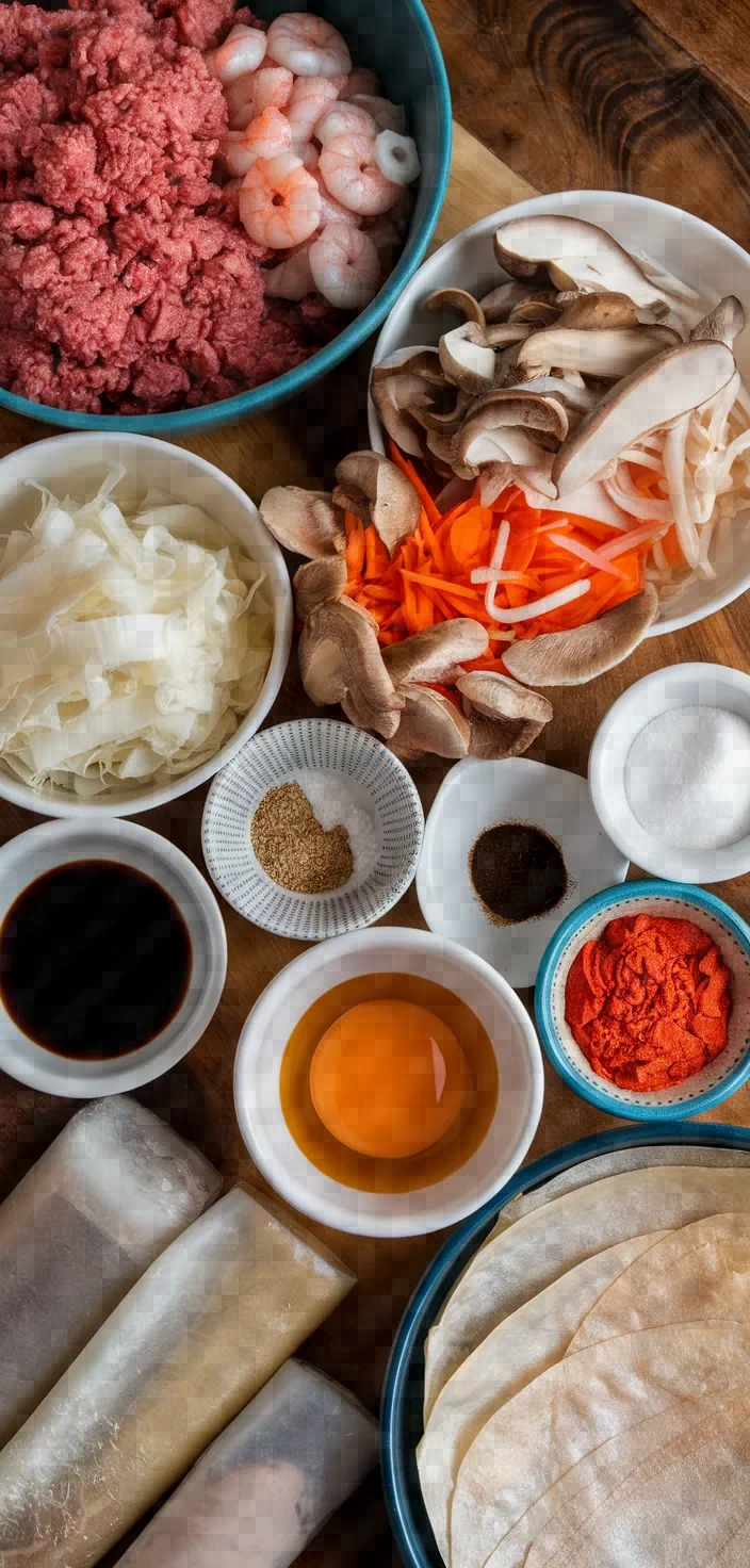 Ingredients photo for Cha Gio Vietnamese Egg Rolls Recipe