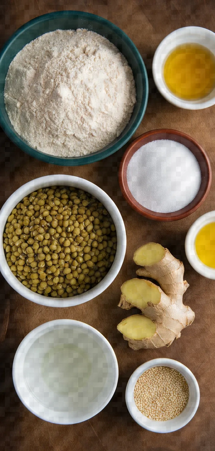 Ingredients photo for Che Xoi Nuoc Mochi Dumpling Ginger Sauce Recipe