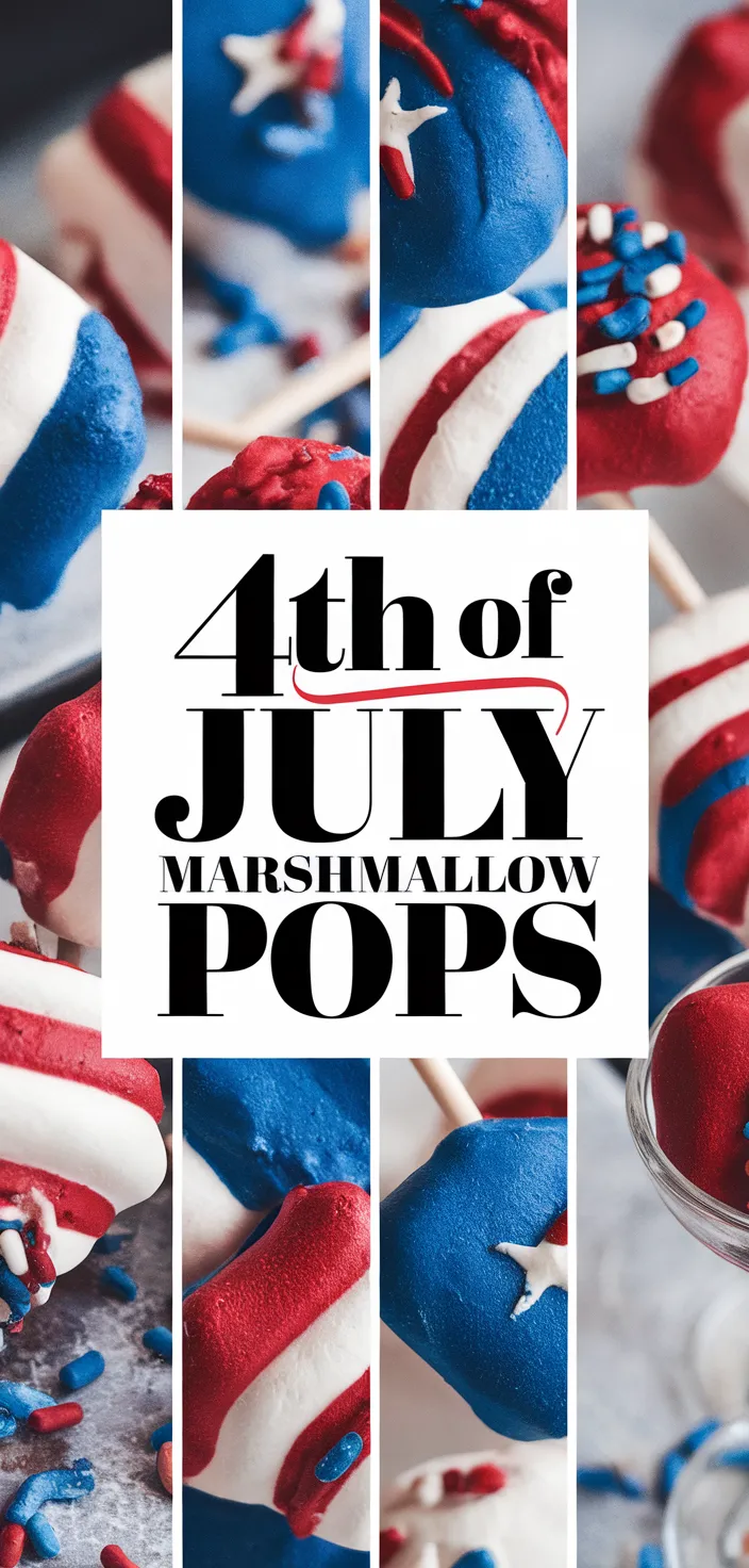 A photo of 4th Of July Marshmallow Pops Recipe