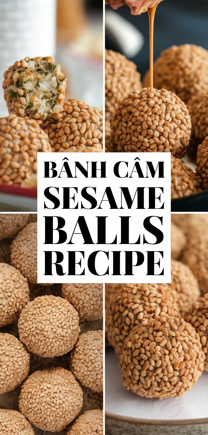 A photo of Banh Cam Recipe Banh Ran Sesame Balls