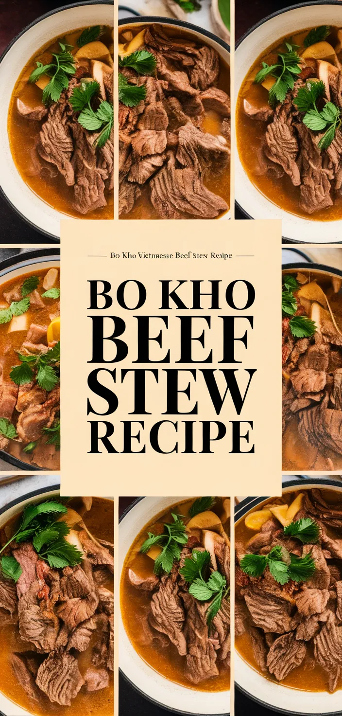 A photo of Bo Kho Vietnamese Beef Stew Recipe