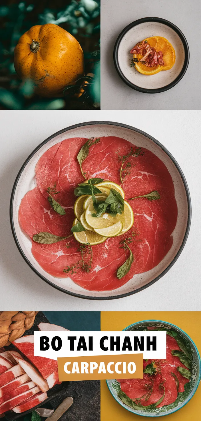 A photo of Bo Tai Chanh Beef Carpaccio Vietnamese Style Recipe