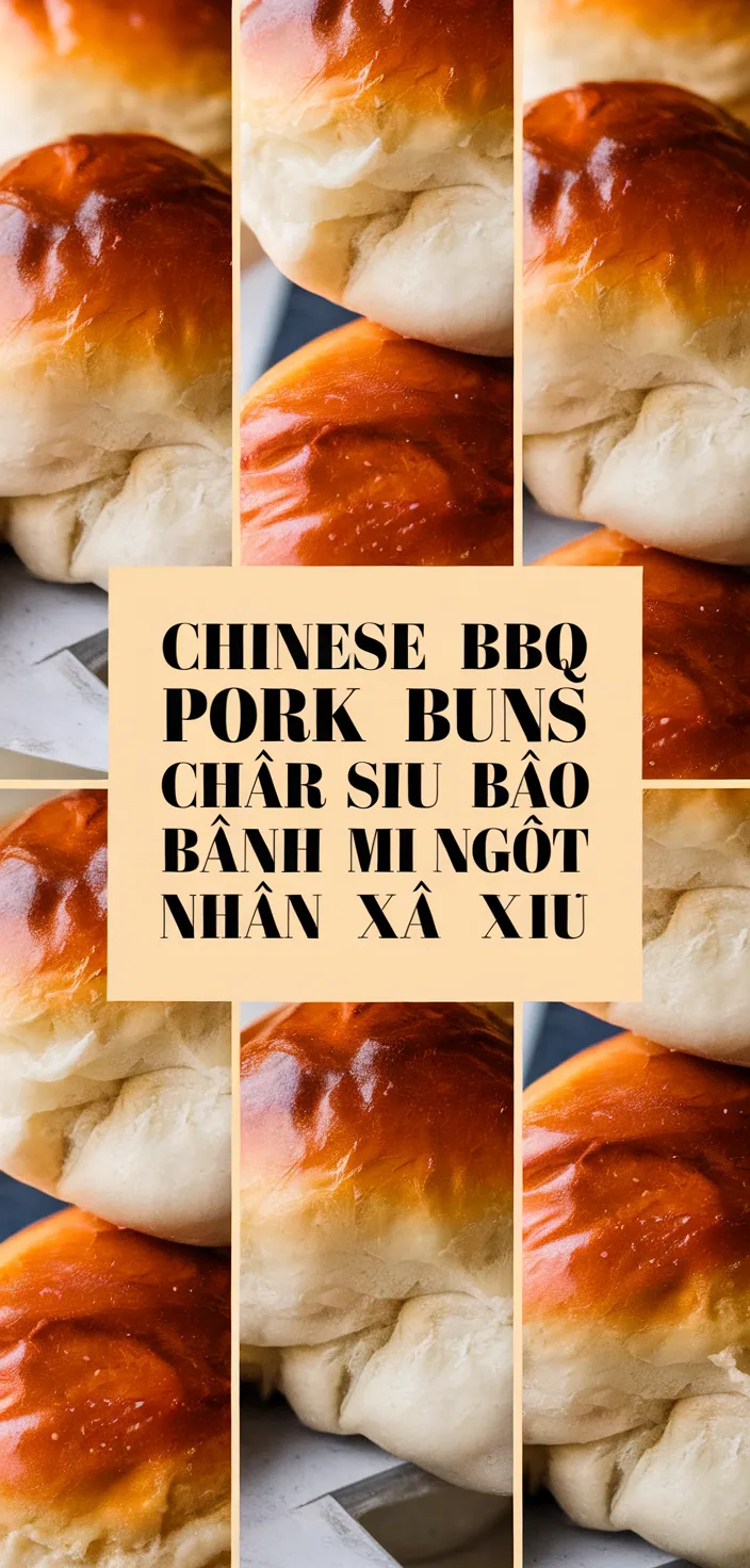 A photo of Chinese Bbq Pork Buns Baked Char Siu Bao Banh Mi Ngot Nhan Xa Xiu Recipe