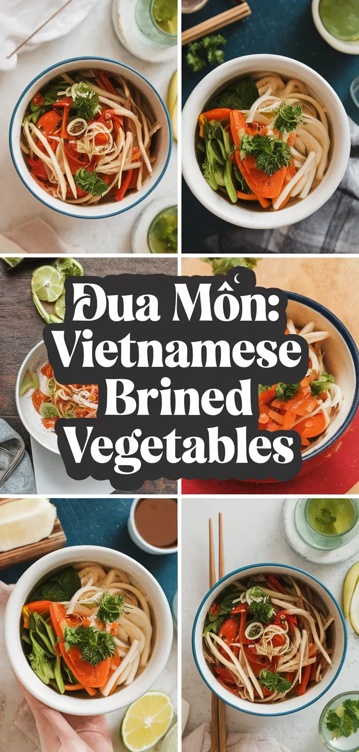 A photo of Dua Mon Recipe Vietnamese Brined Vegetables