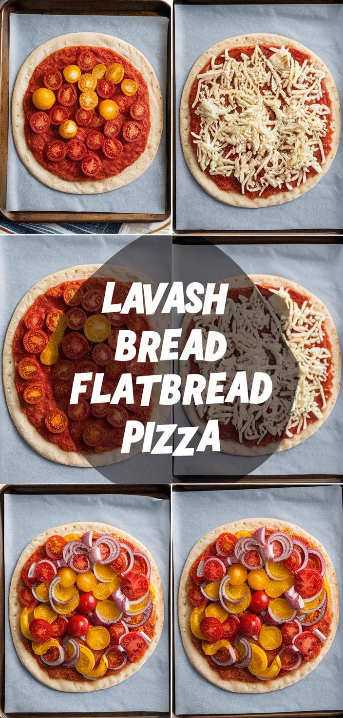 A photo of Flatbread Pizza Recipe Lavash Bread Pizza