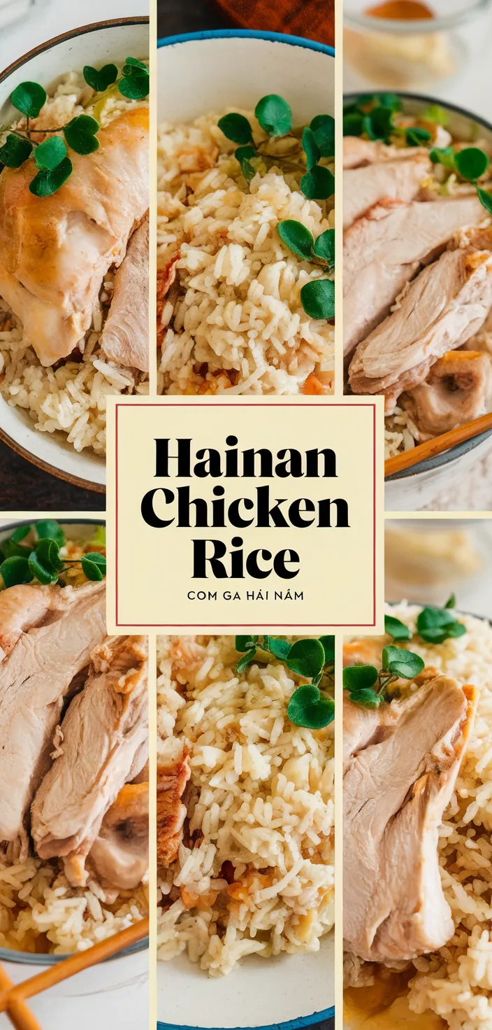 A photo of Hainan Chicken Rice Com Ga Hai Nam Recipe