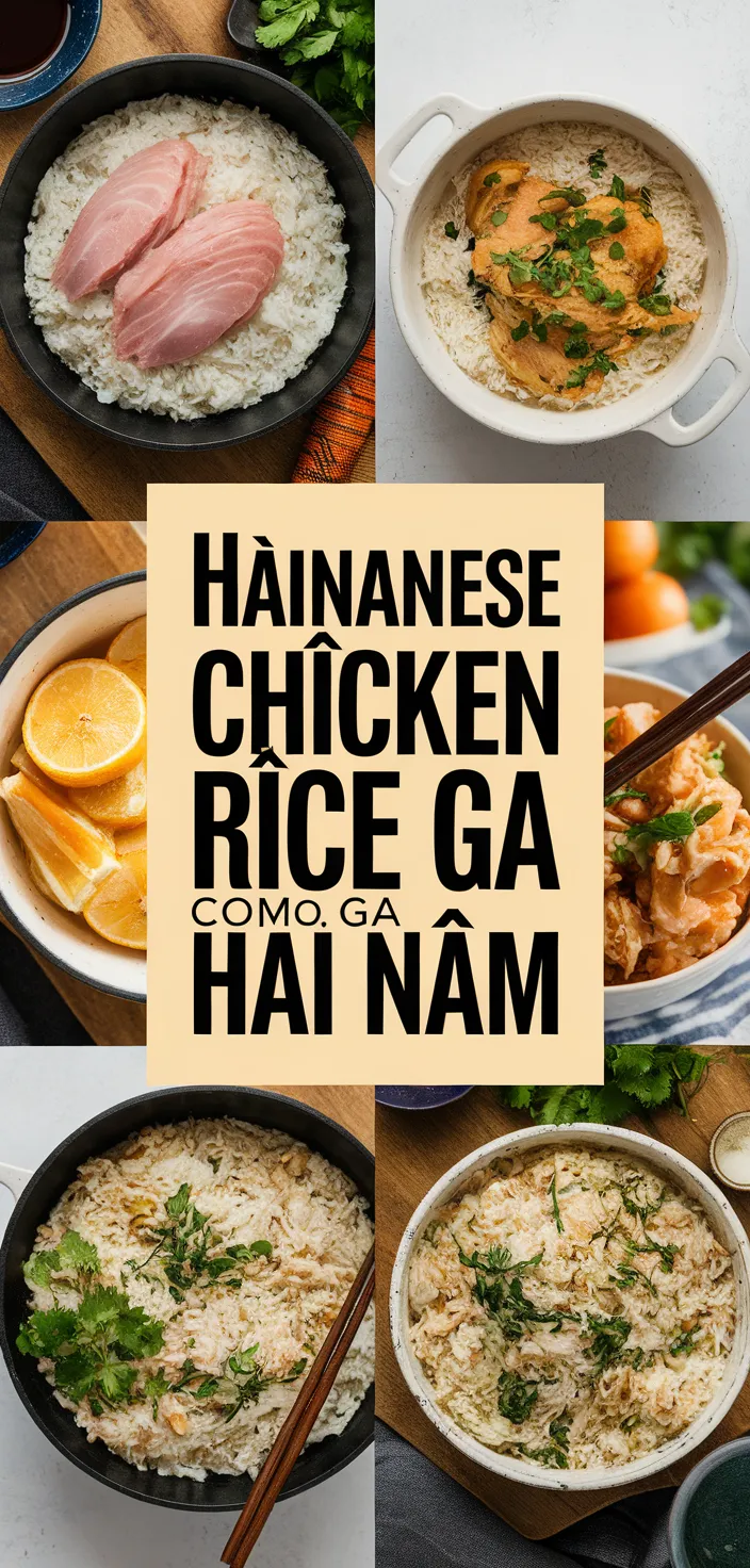 A photo of Hainanese Chicken Rice Com Ga Hai Nam Recipe