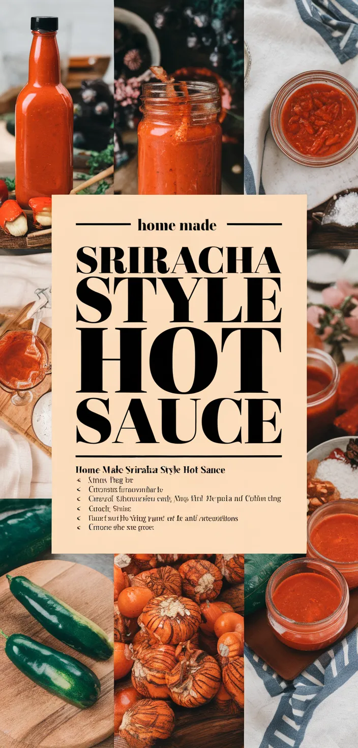 A photo of Home Made Sriracha Style Hot Sauce Recipe