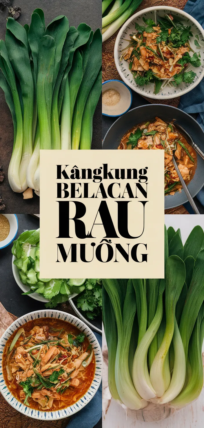 A photo of Kangkung Belacan Rau Muong Xao Mam Tom Recipe