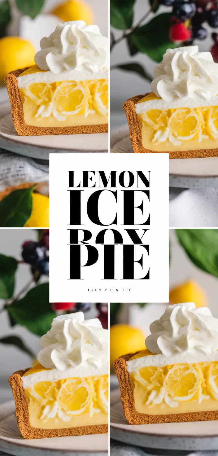 A photo of Lemon Ice Box Pie Recipe