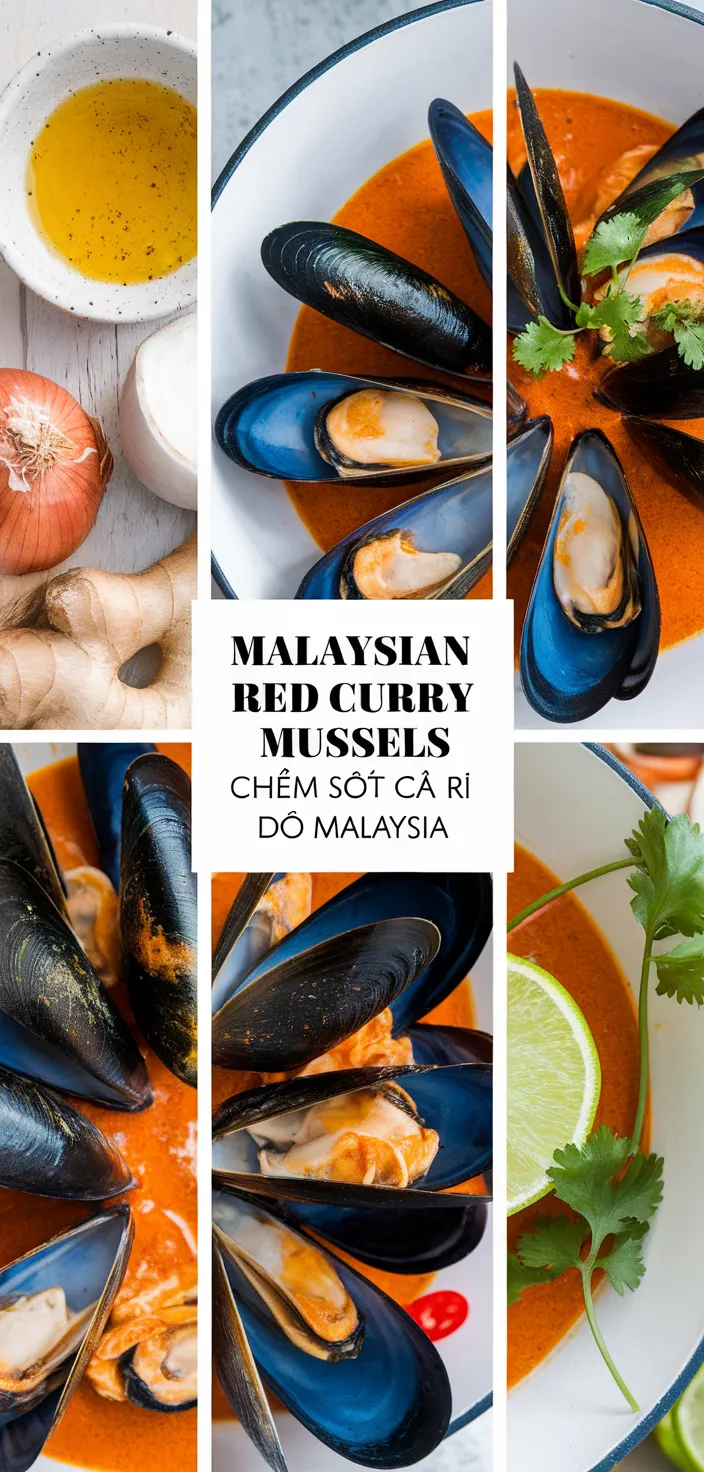 A photo of Malaysian Red Curry Mussels Chem Chep Sot Ca Ri Do Malaysia Recipe