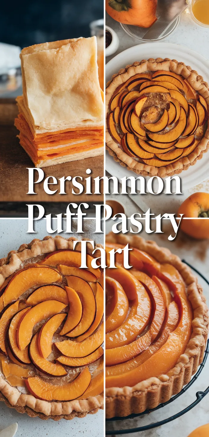 A photo of Persimmon Puff Pastry Fruit Tart Recipe