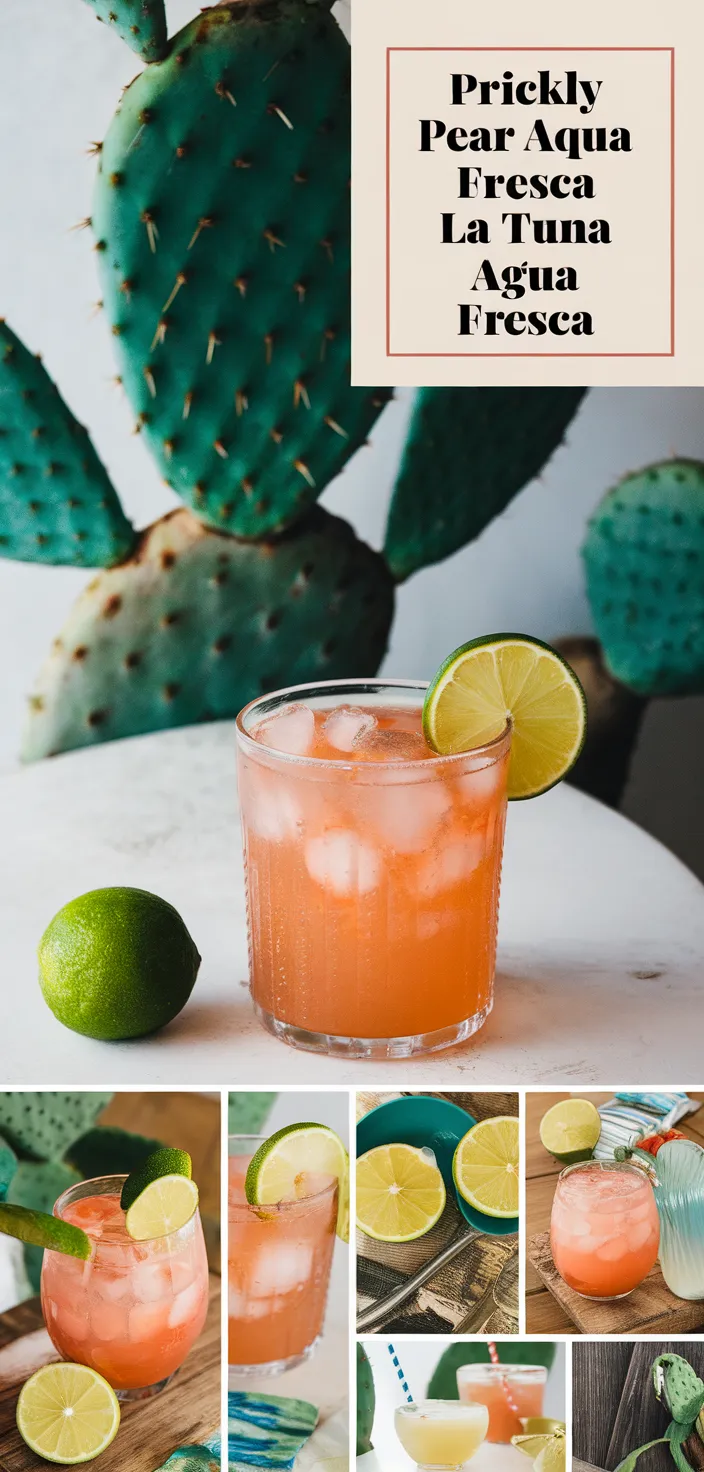 A photo of Prickly Pear Aqua Fresca La Tuna Agua Fresca Recipe