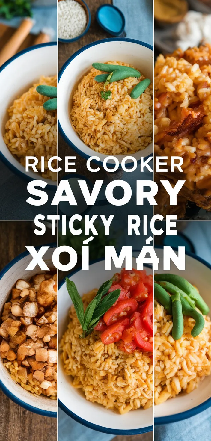 A photo of Rice Cooker Savory Sticky Rice Xoi Man Recipe