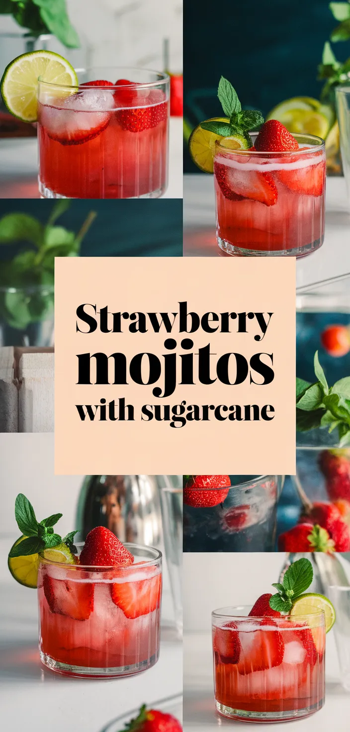 A photo of Strawberry Mojitos With Sugarcane Juice Recipe