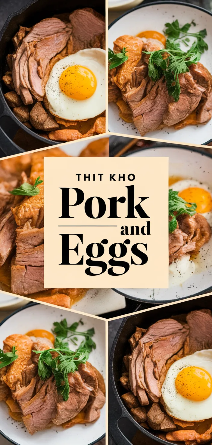 A photo of Thit Kho Caramelized Braised Pork And Eggs Recipe