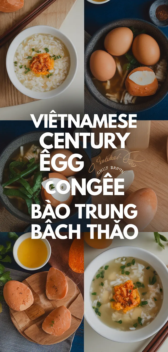 A photo of Vietnamese Century Egg Congee Chao Trung Bach Thao Recipe