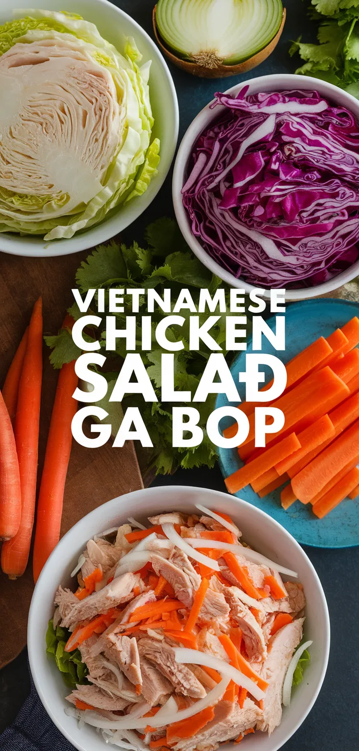 A photo of Vietnamese Chicken Salad Ga Bop Recipe