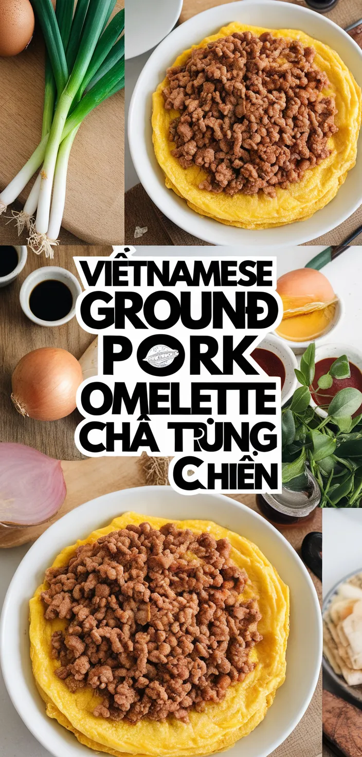 A photo of Vietnamese Ground Pork Omelette Cha Trung Chien Recipe