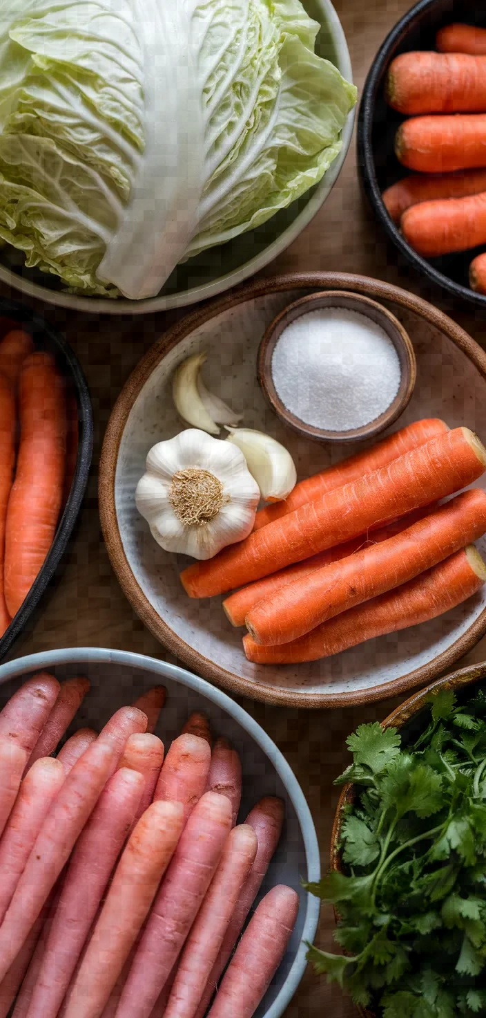 Ingredients photo for Dua Mon Recipe Vietnamese Brined Vegetables