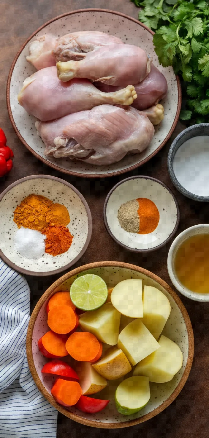 Ingredients photo for Easy Vietnamese Inspired Chicken Curry Ca Ri Ga Recipe