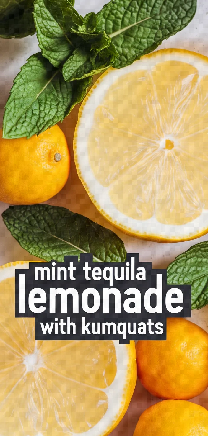 Photo of Mint Tequila Lemonade With Spiced Candied Kumquats Recipe