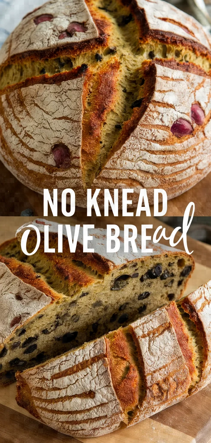 No Knead Olive Bread Recipe