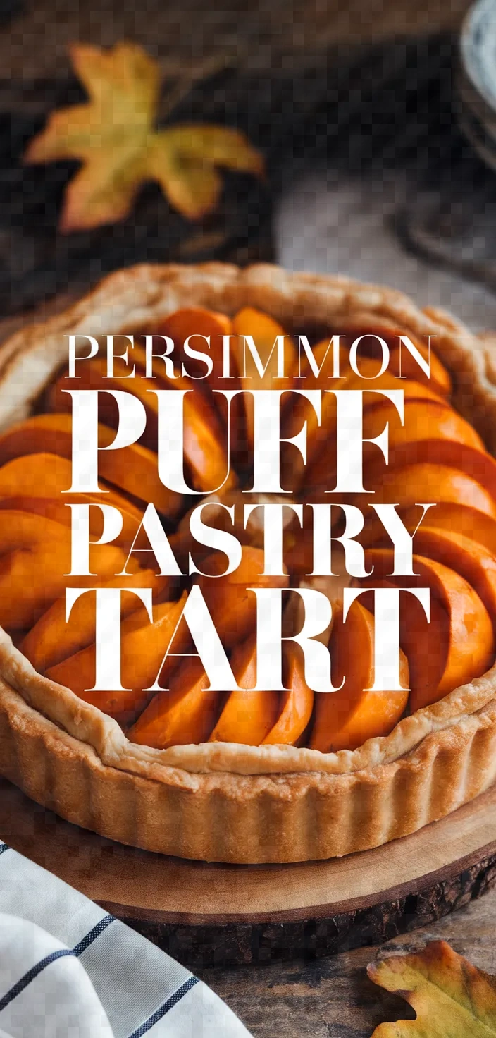 Persimmon Puff Pastry Fruit Tart Recipe