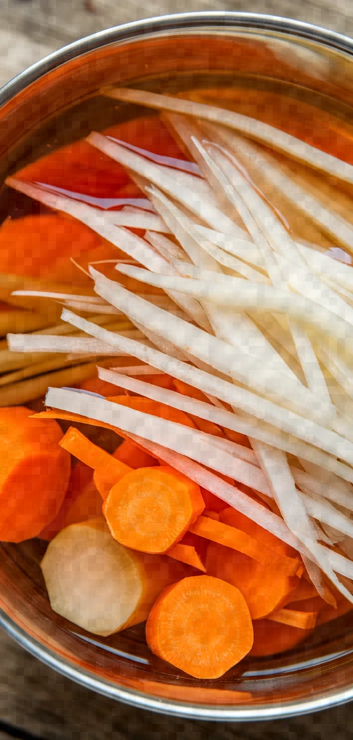 Ingredients photo for Pickled Carrots And Daikon Recipe