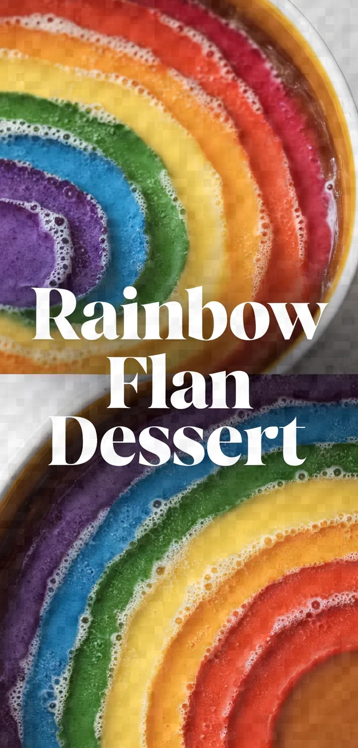 Rau Cau Flan Rainbow Flan Dessert Recipe