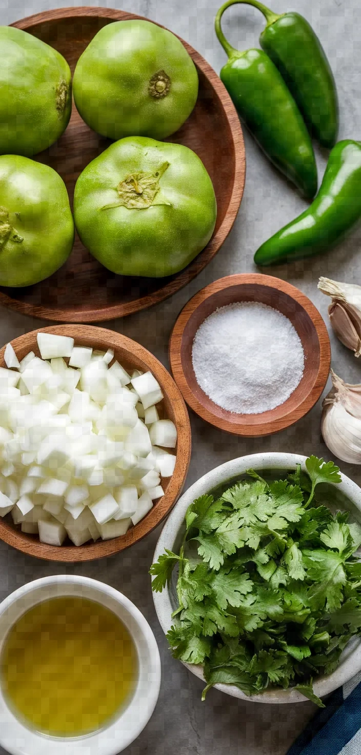 Ingredients photo for Salsa Verde Tomatillo Sauce Recipe