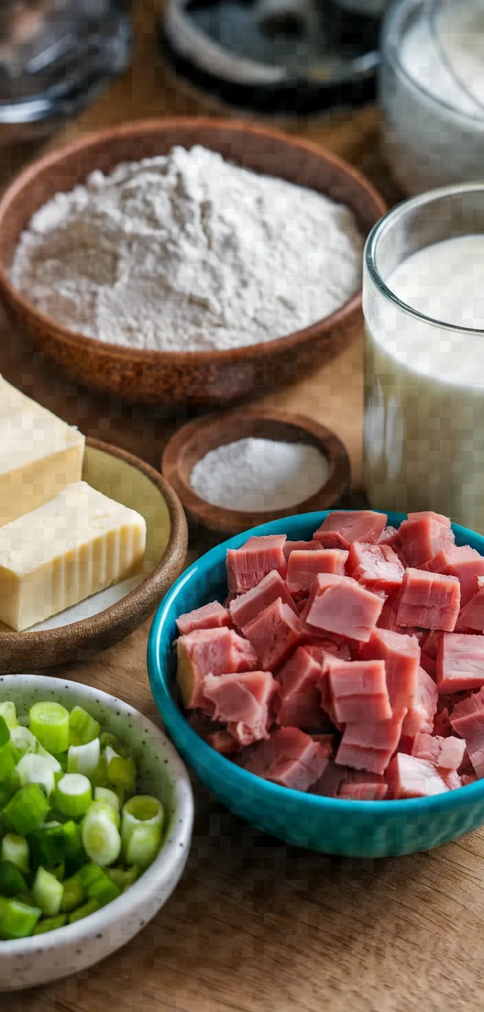 Ingredients photo for Spam And Scallion Biscuits Recipe