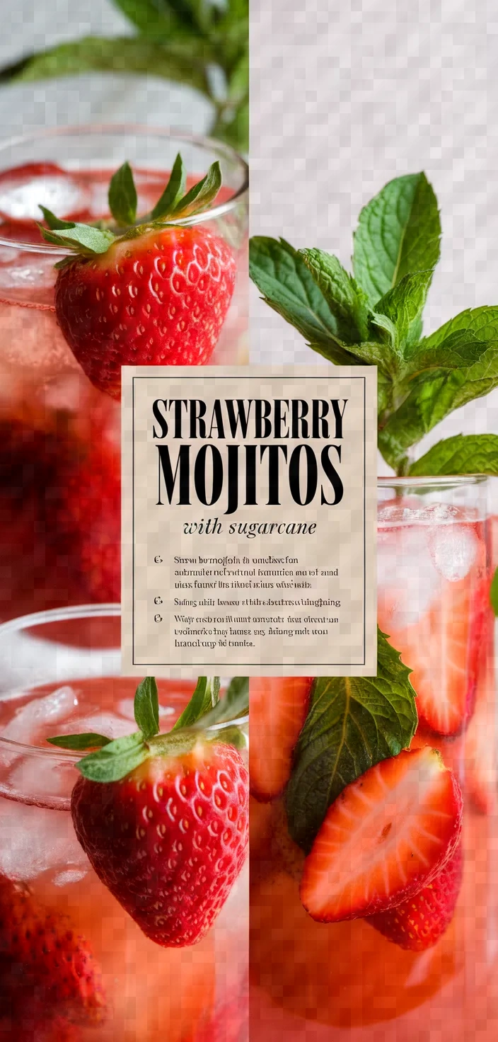 Photo of Strawberry Mojitos With Sugarcane Juice Recipe