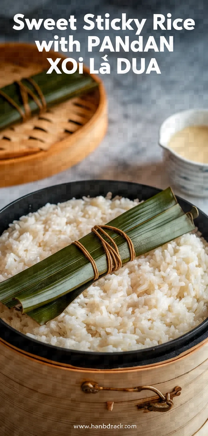 Sweet Sticky Rice With Pandan Xoi La Dua Recipe