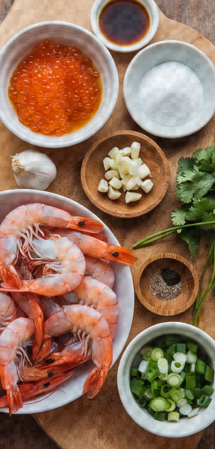 Ingredients photo for Vietnamese Braised Shrimp In Roe Tom Kho Tau Recipe