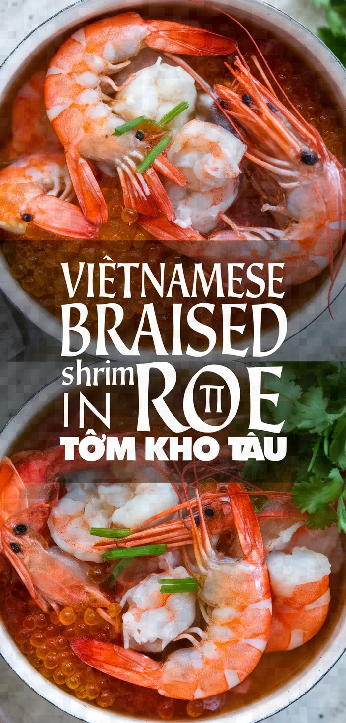 Vietnamese Braised Shrimp In Roe Tom Kho Tau Recipe