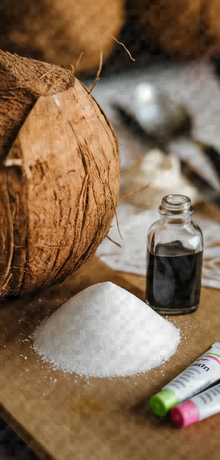 Ingredients photo for Vietnamese Candied Coconut Ribbons Mut Dua Recipe