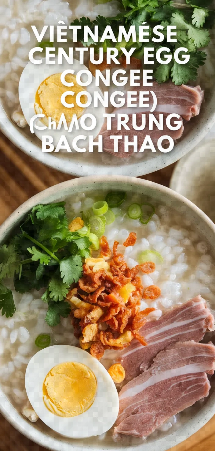 Photo of Vietnamese Century Egg Congee Chao Trung Bach Thao Recipe