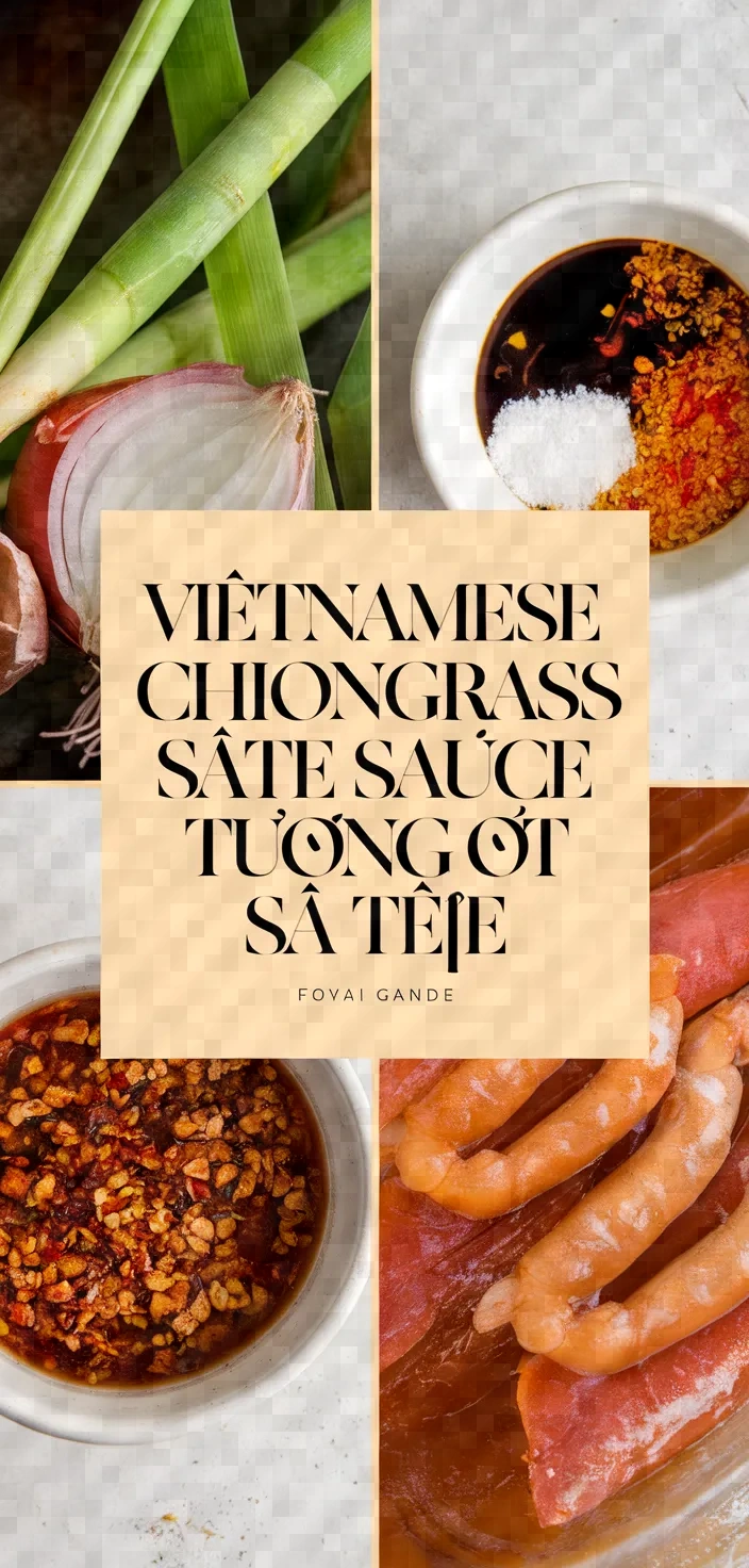 Vietnamese Chile Lemongrass Sate Sauce Tuong Ot Sa Te Recipe