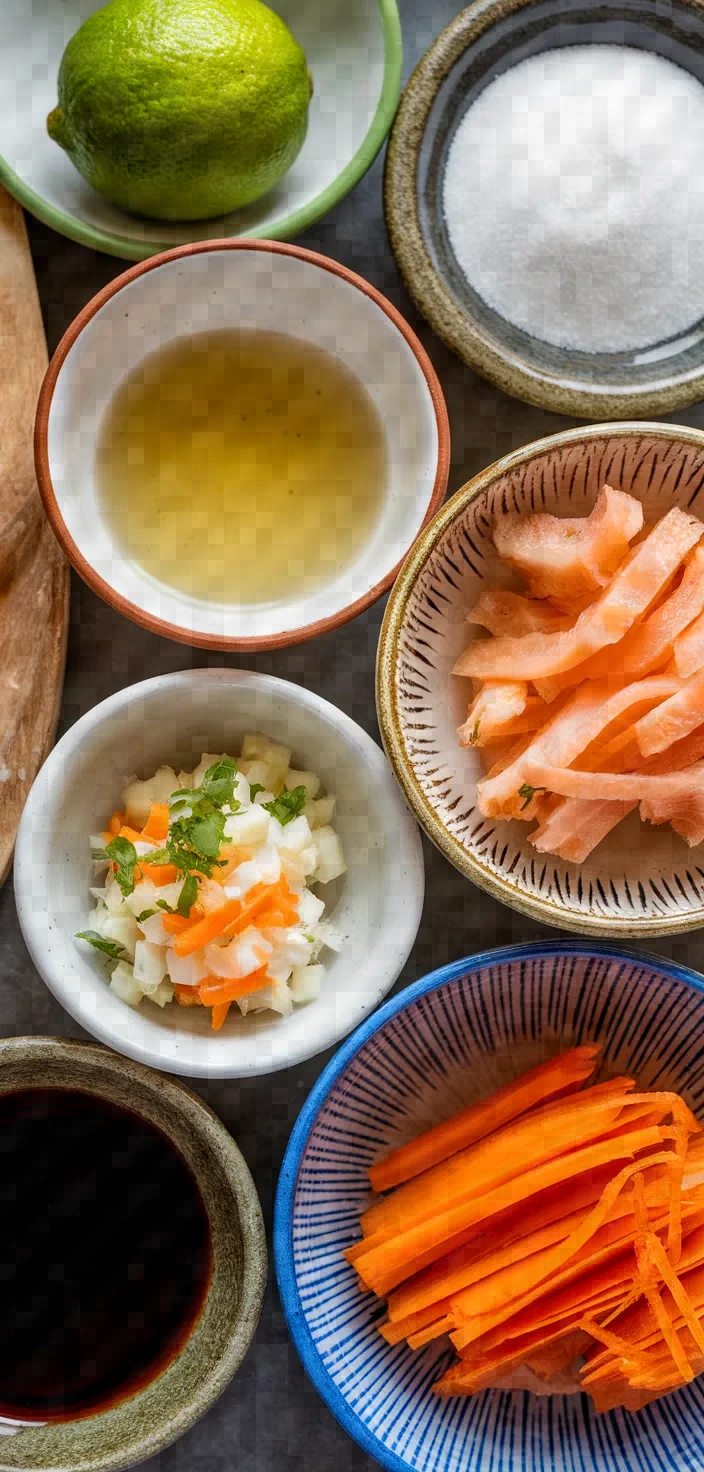 Ingredients photo for Vietnamese Fish Sauce Dipping Sauce Nuoc Mam Pha Recipe