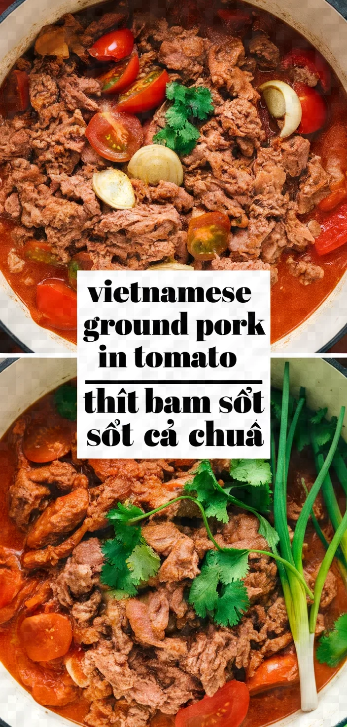 Photo of Vietnamese Ground Pork In Tomato Sauce Thit Bam Sot Ca Chua Recipe