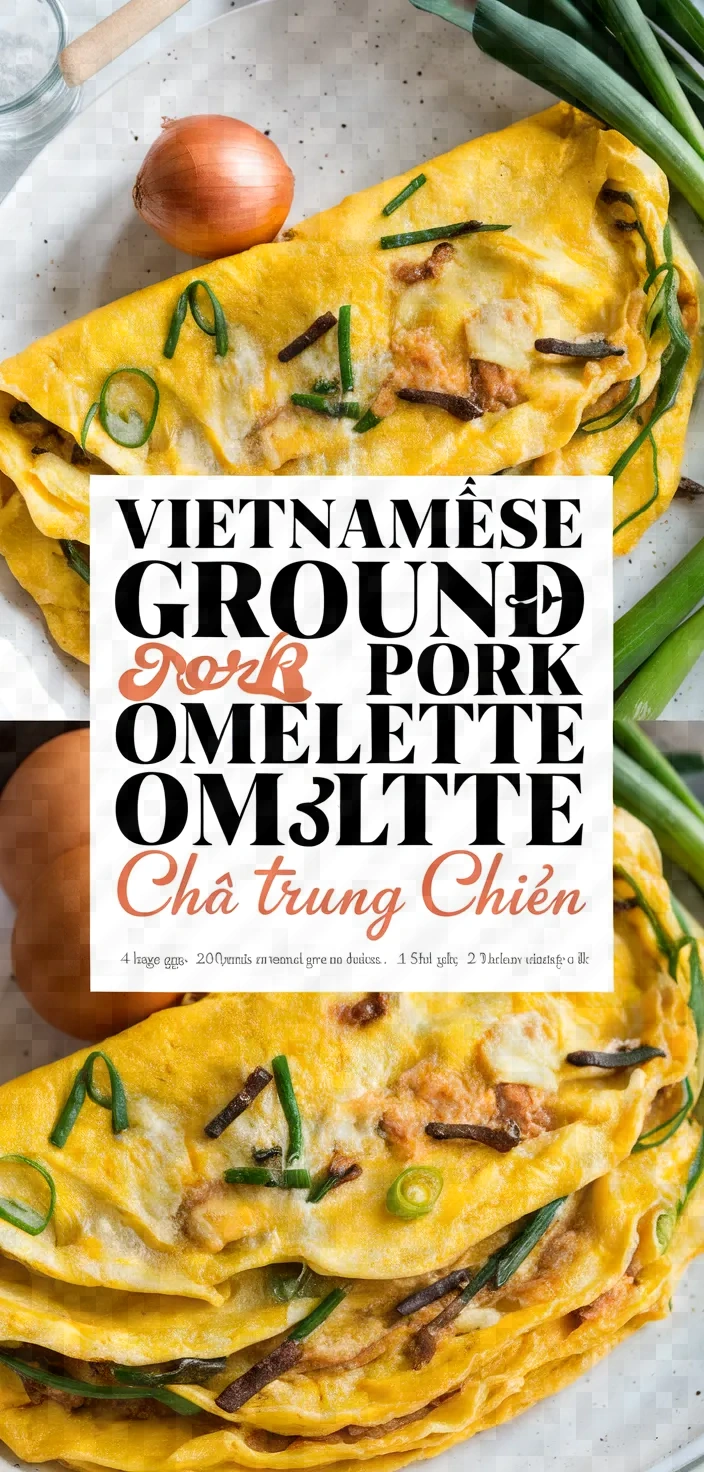 Vietnamese Ground Pork Omelette Cha Trung Chien Recipe