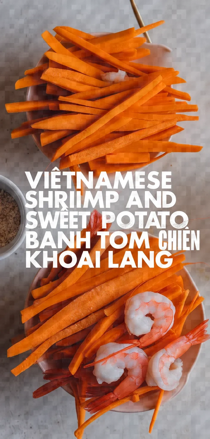 Photo of Vietnamese Shrimp And Sweet Potato Fritters Banh Tom Chien Khoai Lang Recipe