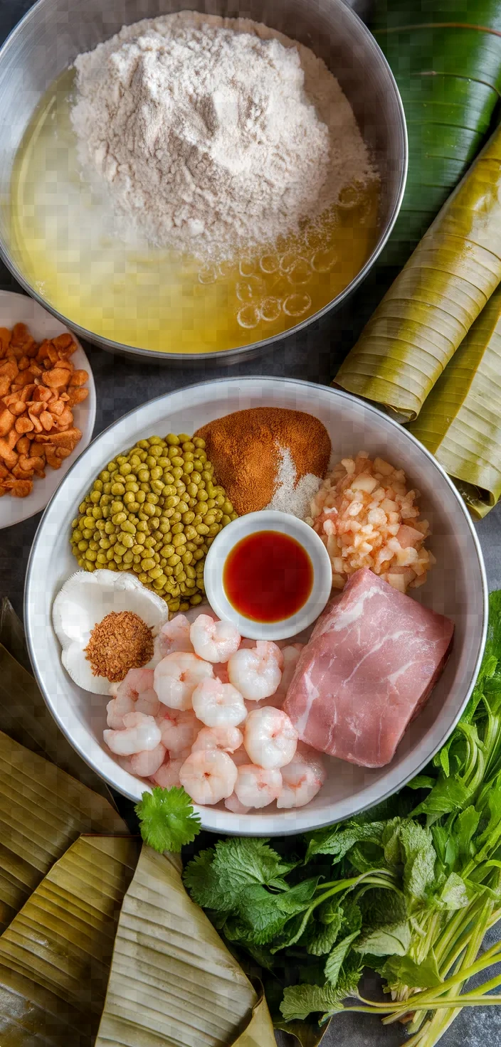 Ingredients photo for Banh It Tran Recipe Sticky Rice Dumpling