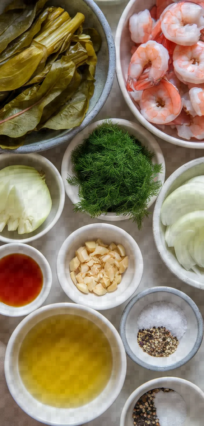 Ingredients photo for Canh Dua Chua Thia La Pickled Mustard Green Dill Soup Recipe