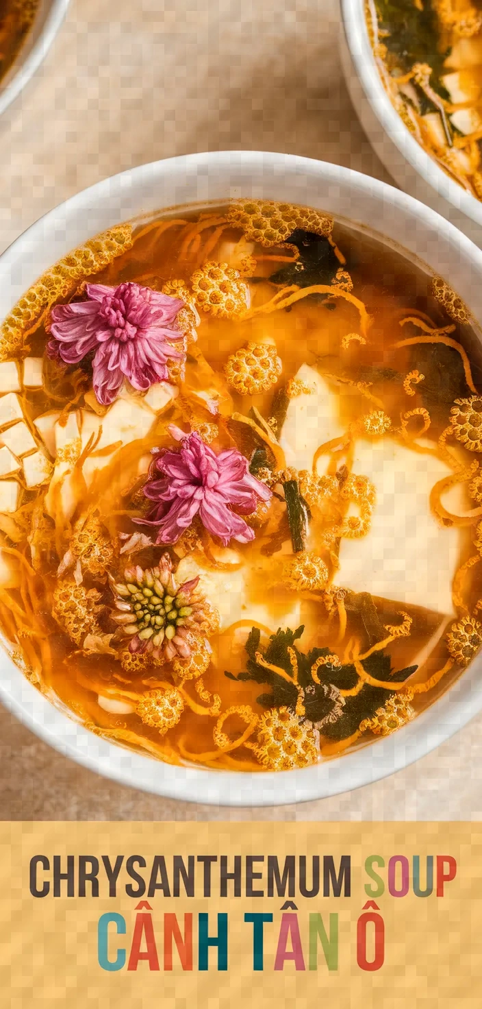 Chrysanthemum Soup Canh Tan O Recipe